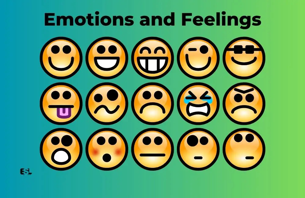 Emotions and Feelings Vocabulary Describing Inner States