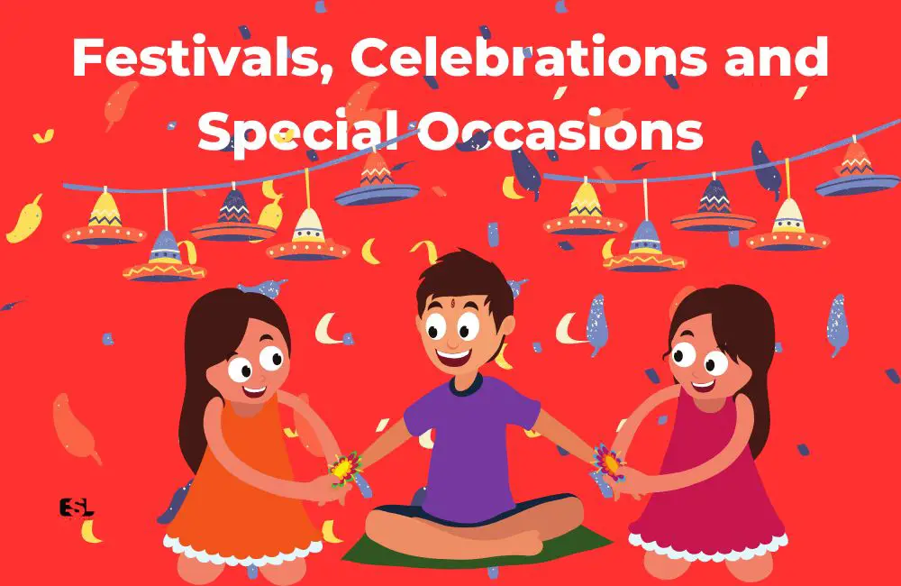 Vocabulary for Festivals, Celebrations and Special Occasions