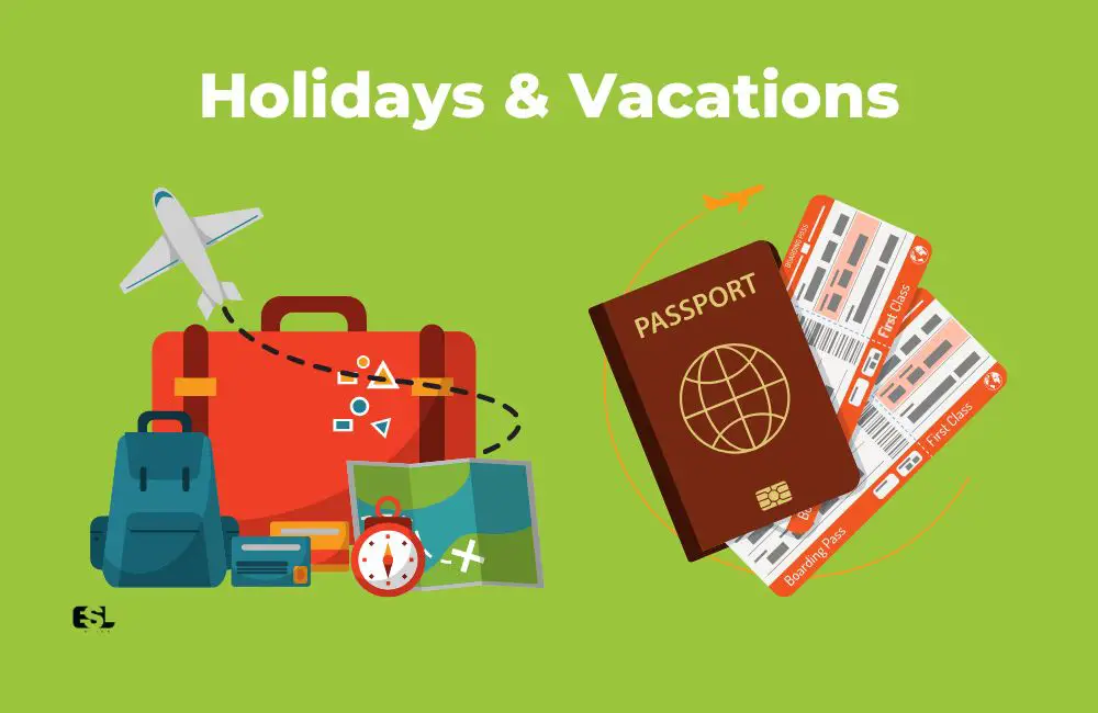 Vocabulary for Holidays & Vacations For Travel Enthusiasts