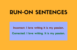 Run-on sentences examples